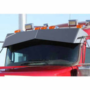 13 Inch Stainless Steel Blind Mount Untie Drop Visor with 10 - 0.75 Inch Button Amber LEDs Replacement