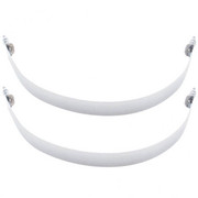 386 YEAR 2014 STAINLESS STEEL AIR TANK STRAPS 8.25X1.125IN W/ SLOTTED DESIGN