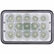 379 YEAR 1995 4X6IN CHROME RECTANGULAR SUPER BRIGHT LED HIGH/LOW BEAM HEADLIGHT