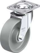 Prsd Stl Swvl Caster 6IN Gray Synthetic on High-Quality Nylon 6 Whl 4.5x4IN Mt Plate 7.5IN H 2,205lb Replacement