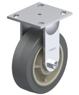 P21 MD Indust Rgd Cstr Plate 4X4.5In Gray Elastisoft TP Rubber Tread Beige PP Core Wheel 10.125IN H Replacement