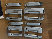 Chrome ABS plastic Door Handle Cover 8Pc 4-door Pickup Truck Does not include keypad access Replacement