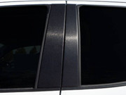 Brushed Matte Black Pillar Trim 4Pc 4-door Pickup Truck Replacement