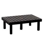 Polyethylene Vented Top Dunnage Rack 36 In. x 24 In. 500 Lb. Capacity Black Replacement