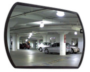 Acrylic Rectangular Convex Indoor Mirror 36 In Diameter 30 plus Ft Viewing Distance Silver Replacement