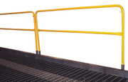 Factory Installed Steel Welded On Handrail 42 In. Height Yellow For Steel Yard Ramp Units Replacement