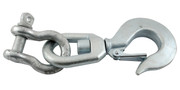 Steel Swivel Hook with Shackle 10000 Lb. Capacity Silver Replacement