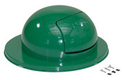 Steel Waste Disposal Top for 55 Gallon Drums Green Replacement