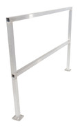 Aluminum Safety Handrail 62.5 In. x 4 In. x 42 In. Silver Replacement