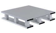 Alum. Half Solid Top with Skid Bottom 23.875 In. x 23.875 In. x 5.125 In. 4000 Lb. Capacity Silver Replacement