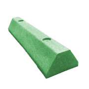 Solid Recycled Plastic Parking Block 24 In. x 6 In. x 3.25 In. Green Replacement