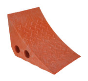 Recycled Polypropylene Plastic Wheel Chock 10.25 In. x 7.5 In. x 7.5 In. Orange Replacement