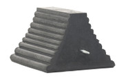 Molded Rubber Wheel Chock with Eye Bolt 8 In. x 9.25 In. x 6 In. Black Replacement