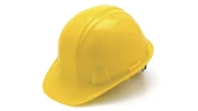 Cap Style Hard Hats Case of 16 Snap Lock - Yellow - 4 Pt Replacement