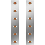 KENWORTH W900L YEAR 1992 FRONT AIR CLEANER LIGHT PANELS W12 H3 AMBERAMBER LEDS Replacement