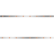 T660 YEAR 2011 86IN STAINLESS STEEL SLEEPER PANELS W/ 16 P3 AMBER/AMBER LEDS