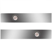 T800 CURVED GLASS YEAR 1994 SS SLEEPER EXTENSION PANEL W 2 ROUND 2 IN AMBERCLEAR LEDS