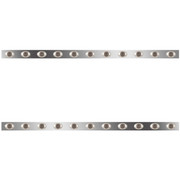 T680 GEN I YEAR 2018 76 IN SS SLEEPER PANEL WITH 22 P3 AMBERSMOKED LEDS WITH EXTENSIONS