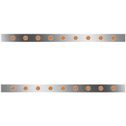 T660 YEAR 2017 62 IN SS SLEEPER PANELS WITH 18 .75 IN AMBERAMBER LEDS