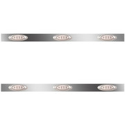 T660 YEAR 2014 72 IN SS BLANK SLEEPER PANEL W6 P1 AMBER CLEAR LED WREAR MOUNT EXHAUST