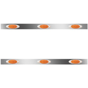 T660 YEAR 2015 62 IN SS SLEEPER PANELS WITH 6 M1 AMBERAMBER LEDS SLEEPER
