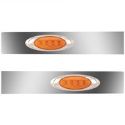 T660 YEAR 2013 SS SLEEPER EXTENSION PANELS WITH 2 P1 AMBERAMBER LEDS