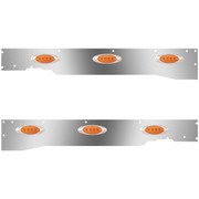 T660 YEAR 2016 SS CAB PANELS WITH 6 P1 AMBERAMBER LEDS WITH REAR MOUNT EXHAUST