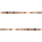 T660 YEAR 2014 72 IN SS SLEEPER PANELS WITH 12 P1 AMBERAMBER LEDS