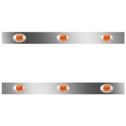 T660 YEAR 2017 38 IN SS SLEEPER PANELS WITH 6 P3 AMBERAMBER LEDS