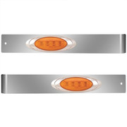 T660 YEAR 2014 2.375 IN SS STRAIGHT SLEEPER EXTENSION PANEL W 2 P1 AMBERAMBER LEDS