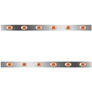 T660 YEAR 2014 62 IN SS SLEEPER PANELS WITH 12 P3 AMBER LEDS