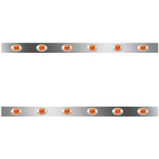 T660 YEAR 2013 62 IN SS SLEEPER PANELS WITH 12 P3 AMBERAMBER LEDS