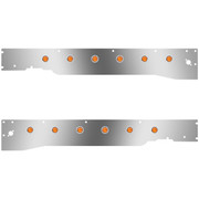 T660 YEAR 2016 CAB PANELS WITH DUAL STEP LIGHT HOLES 12 .75 IN AMBERAMBER LEDS WITH RME