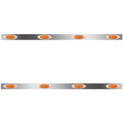 T660 YEAR 2014 72 IN SS SLEEPER PANELS WITH 8 P1 AMBERAMBER LEDS WITH RME