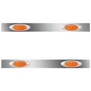 T660 YEAR 2015 38 IN SS SLEEPER PANELS WITH 4 P1 AMBERAMBER LEDS WITH RME
