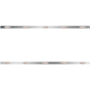 T660 YEAR 2010 86 IN SS SLEEPER EXTENSION PANELS WITH 10 P1 AMBERCLEAR LEDS