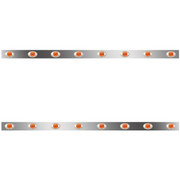 T660 YEAR 2012 72 IN SS SLEEPER PANELS WITH 16 P3 AMBERAMBER LEDS WITH RME