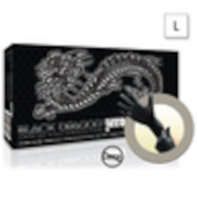 Black Dragon Zero Exam Gloves Black Large Case of 100 Replacement