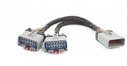 Diagnostic Y Cable 1 Male to 2 Female Splitter 20AWG Power and Data Wire 12 to 15 Inch Legs ELD Replacement