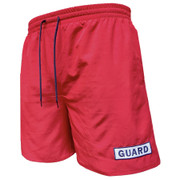 Lifeguard Male Shorts with Embroidered GUARD Logo X-Large Red Pack of 12 Replacement