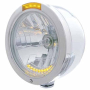 378 YEAR 1993 304 SS 7 INCH BULLET HALF MOON CRYSTAL HEADLIGHT TURN SIGNAL AMBER LED AMBER LENS