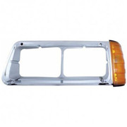 FLD-120 YEAR 2002 CHROME HEADLIGHT BEZEL WITH SIDE TURN SIGNAL - PASSENGER SIDE
