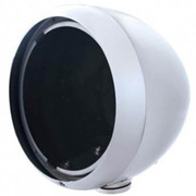 359 YEAR 1977 7 INCH ROUND HOT ROD BLACK HEADLIGHT HOUSING WITH CHROME-PLATED BEZEL