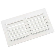703876 Curved-Blade 1-way Register Multi-Shutter Damper 301M Series 12 x 6 inch White Replacement