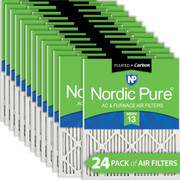 14X25X1 24 PACK NORDIC PURE MERV 13 MPR 2200-2400 FILTER ACTUAL SIZE 13.5 X 24.5 X 0.75 MADE IN USA