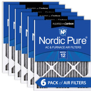 20X27X1 6 PACK NORDIC PURE MERV 12 MPR 1500-1900 FILTER ACTUAL SIZE 20 X 27 X 0.75 MADE IN USA
