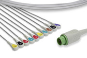 FUKUDA DENSHI COMPATIBLE DIRECT-CONNECT EKG CABLE 10 LEADS SNAP 300 CM BAG OF 1