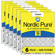 20X27X1 6 PACK NORDIC PURE MERV 10 MPR 1000 FILTER ACTUAL SIZE 20 X 27 X 0.75 MADE IN USA