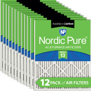 14X24X1 12 PACK NORDIC PURE MERV 13 MPR 2200-2400 FILTER ACTUAL SIZE 13.75 X 23.75 X 0.75 MADE IN US SA