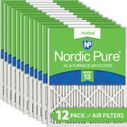 13X24X1 12 PACK NORDIC PURE MERV 13 MPR 2200-2400 FILTER ACTUAL SIZE 13 X 24 X 0.75 MADE IN USA